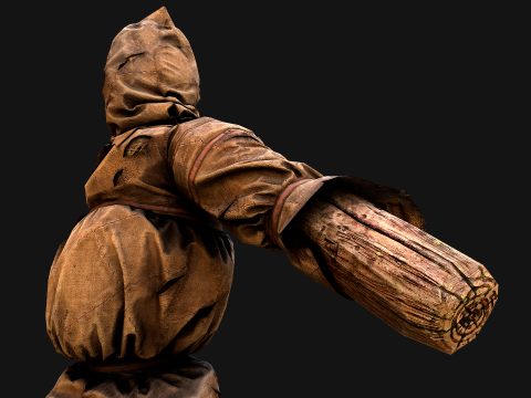 Wooden Dummy Medieval Training Camp Environment 3D Модель