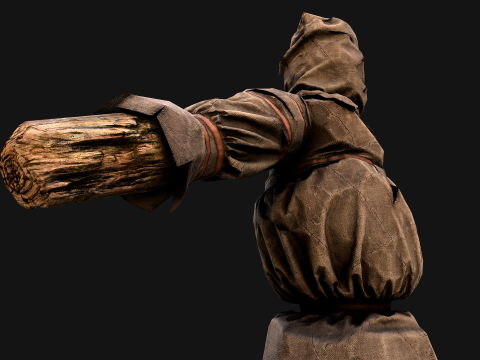 Wooden Dummy Medieval Training Camp Environment 3D Модель
