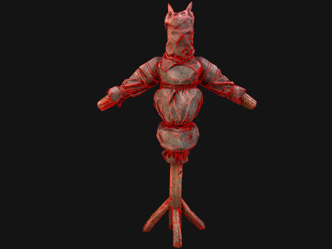 Wooden Dummy Medieval Training Camp Environment 3D Модель