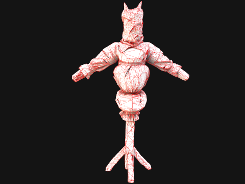 Wooden Dummy Medieval Training Camp Environment 3D Модель