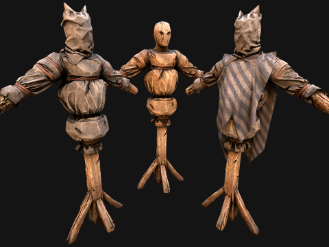 Medieval Wooden Military Prison Dummy Training Camp Environment 3D मॉडल