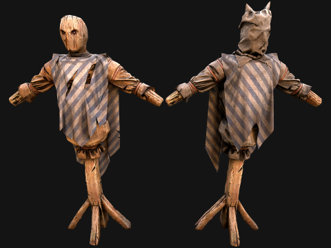 Medieval Wooden Military Prison Dummy Training Camp Environment 3D मॉडल
