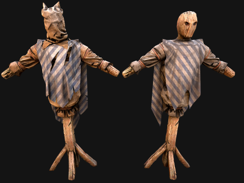 Medieval Wooden Military Prison Dummy Training Camp Environment 3D मॉडल