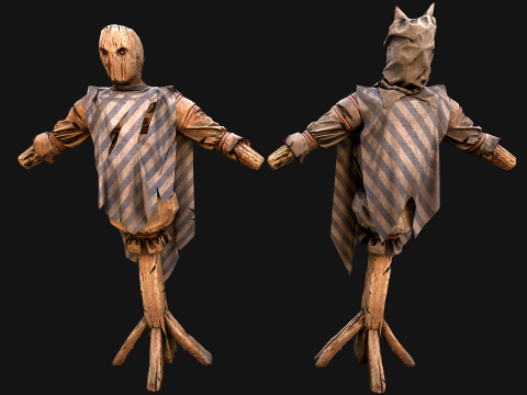 Medieval Wooden Military Prison Dummy Training Camp Environment 3D मॉडल