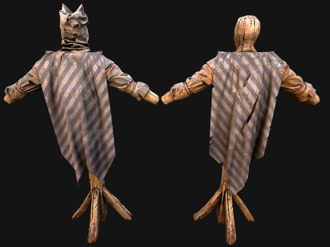 Medieval Wooden Military Prison Dummy Training Camp Environment 3D मॉडल
