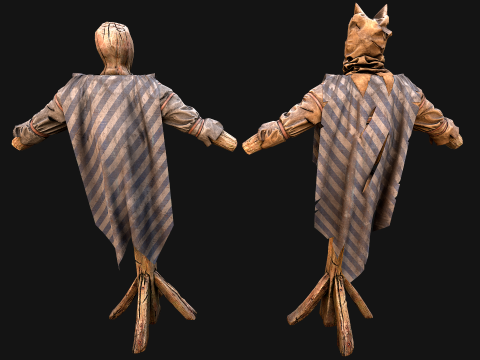 Medieval Wooden Military Prison Dummy Training Camp Environment 3D मॉडल