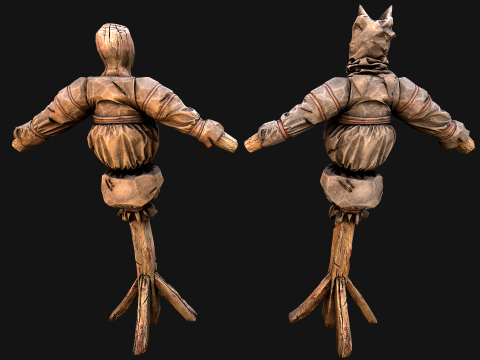 Medieval Wooden Military Prison Dummy Training Camp Environment 3D मॉडल
