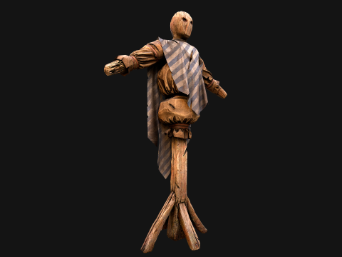 Medieval Wooden Military Prison Dummy Training Camp Environment 3D मॉडल