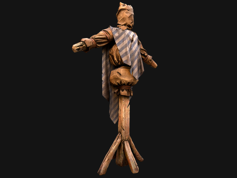 Medieval Wooden Military Prison Dummy Training Camp Environment 3D मॉडल