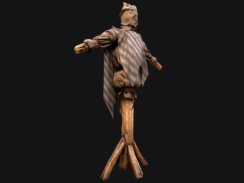 Medieval Wooden Military Prison Dummy Training Camp Environment 3D मॉडल