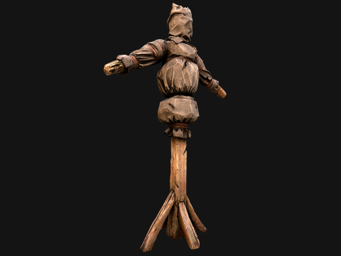 Medieval Wooden Military Prison Dummy Training Camp Environment 3D मॉडल