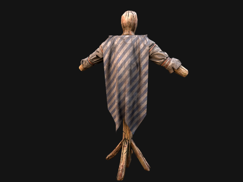 Medieval Wooden Military Prison Dummy Training Camp Environment 3D मॉडल
