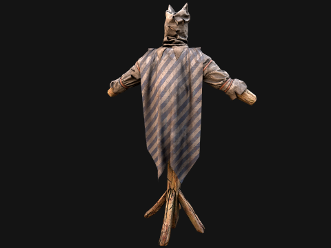 Medieval Wooden Military Prison Dummy Training Camp Environment 3D मॉडल