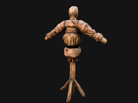 Medieval Wooden Military Prison Dummy Training Camp Environment 3D मॉडल