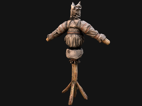 Medieval Wooden Military Prison Dummy Training Camp Environment 3D मॉडल