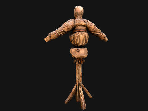 Medieval Wooden Military Prison Dummy Training Camp Environment 3D मॉडल