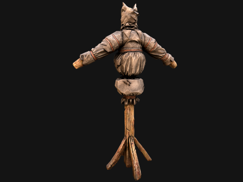 Medieval Wooden Military Prison Dummy Training Camp Environment 3D मॉडल