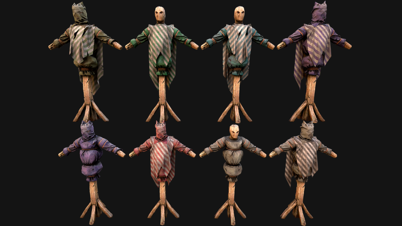 Medieval Wooden Training Shooting Dummy Fair Castle Environment Modèle 3D .c4d .max .obj .3ds .fbx .stl .blend