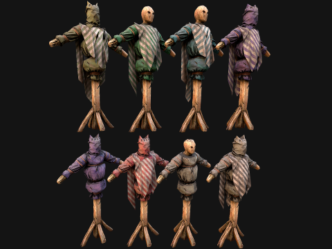 Medieval Wooden Training Shooting Dummy Fair Castle Environment Modèle 3D