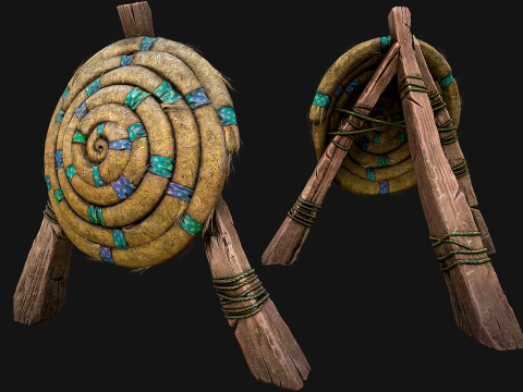 Straw Target Archer Medieval Training Fair Range Barracks 3Dモデル