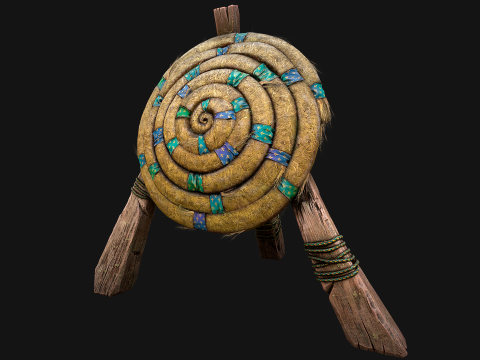 Straw Target Archer Medieval Training Fair Range Barracks 3D Model