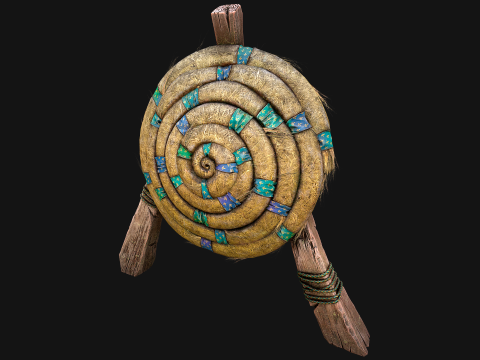 Straw Target Archer Medieval Training Fair Range Barracks 3D Model