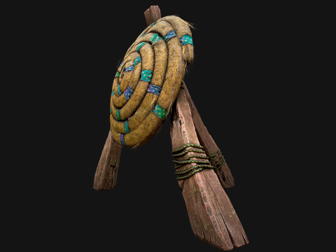 Straw Target Archer Medieval Training Fair Range Barracks 3D Model