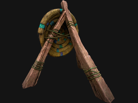 Straw Target Archer Medieval Training Fair Range Barracks 3D Model