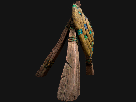 Straw Target Archer Medieval Training Fair Range Barracks 3D Model