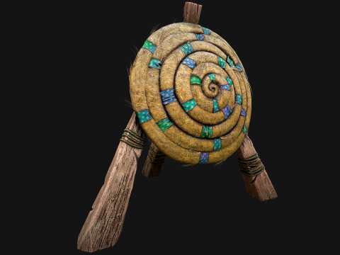 Straw Target Archer Medieval Training Fair Range Barracks 3D Model