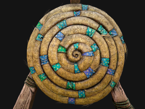 Straw Target Archer Medieval Training Fair Range Barracks 3D Model