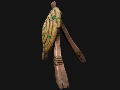 Straw Target Archer Combat Wooden Dummy Medieval Environment 3D Model