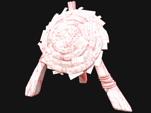 Straw Target Archer Combat Wooden Dummy Medieval Environment 3D Modell