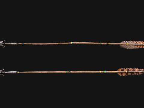 Medieval Wooden Bow Weapon archer Modèle 3D
