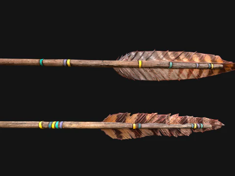 Medieval Wooden Bow Weapon archer 3D Model