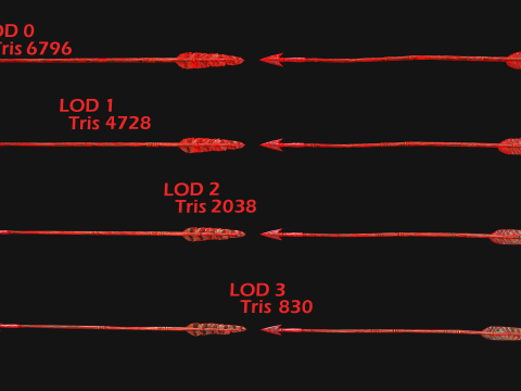 Medieval Wooden Bow Arms Archer Knight Armory 3D Model