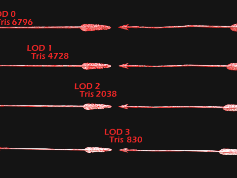 Medieval Wooden Bow Arms Archer Knight Armory 3D Model