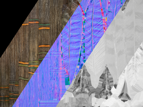 Medieval Wooden Bow Arms Archer Knight Armory 3D Model