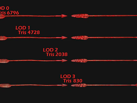 मध्यकालीन लकड़ी का युद्ध धनुष आर्चर हथियार शस्त्रागार 3D मॉडल
