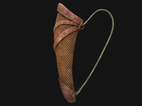 Medieval Quiver and Arrows Arrow Archer Set 3D Model