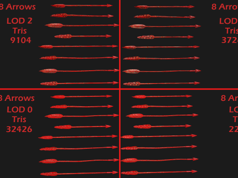 Medieval Quiver and Arrows Arrow Archer Set 3D Model