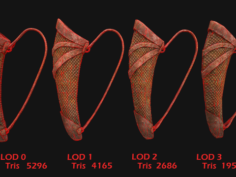 Medieval Quiver and Arrows Arrow Archer Set 3D Model