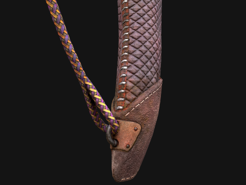 Medieval Quiver and Arrows Arrow Archer Bow Set 3D 模型