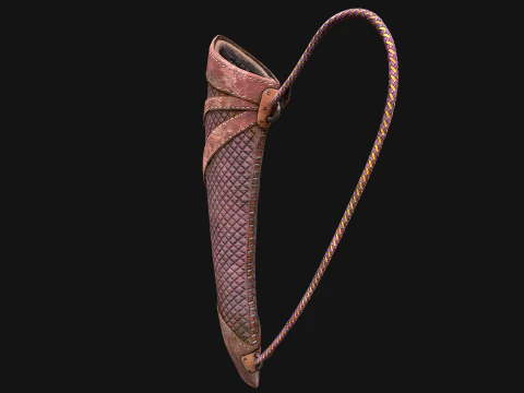 Medieval Quiver and Arrows Arrow Archer Bow Set 3D Model