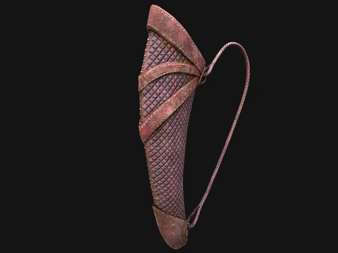 Medieval Quiver and Arrows Arrow Archer Bow Set 3D Model