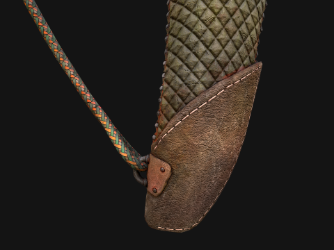 Arrow Quiver Medieval Weapons Bow Crossbow 3D Modell