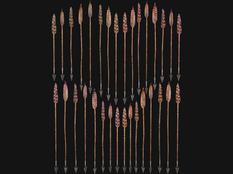 Quiver Archer Crossbowman Set Medieval equipment 3D Model