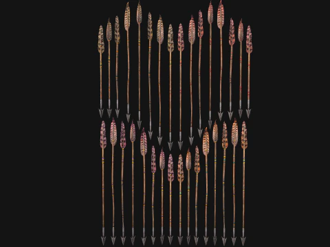 Quiver Archer Crossbowman Set Medieval equipment 3D Model