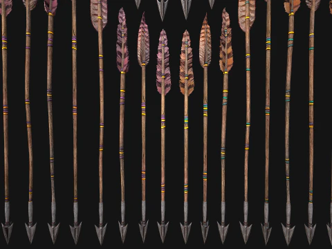 Quiver Archer Crossbowman Set Medieval equipment 3D Model