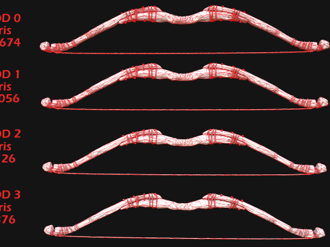 Wooden Bow and Quiver Tournament Weapons Modèle 3D